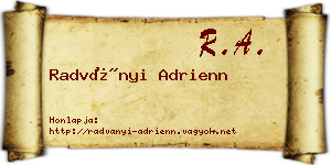 Radványi Adrienn névjegykártya